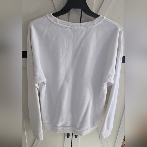 Adidas Women's White Sweatshirt with Black Logo - Picture 3 of 3